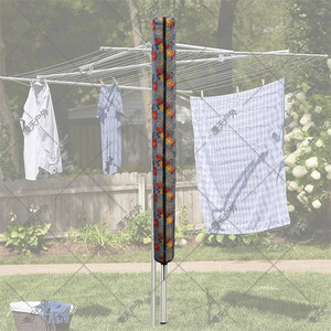 Porte-vêtements pliant en alliage d'aluminium, type rectangulaire sur pied avec housse anti-poussière pour usage extérieur et intérieur, couleur Secret Garden - Product Image 3