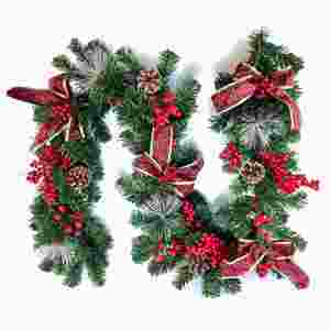 Guirnalda Navideña Decorativa de 180/270cm, Tiras de Vid Sintético Encriptado para Escaparates, Guirnaldas de Flores Navideñas - Product Image 3