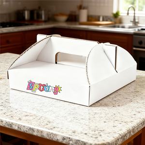2025 nouvelle boîte à <span class=keywords><strong>Pizza</strong></span> personnalisée réutilisable 33 35 Cm 7/9/12 pouces boîte de livraison d'emballage de <span class=keywords><strong>Pizza</strong></span> en papier ondulé avec votre propre Logo et poignée - Product Image 3