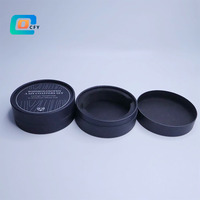 Emballage cylindrique en carton argenté de luxe personnalisé avec plateau en EVA pour coffret cadeau de sous-verres à whisky