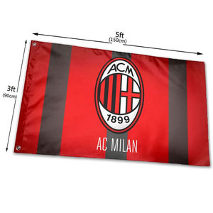 Bandiera Quadrata AC Milan 3x5ft per Interni ed Esterni, Decorativa, in Poliestere, Doppio Lato, Impermeabile, Asciugatura Rapida - Product Image 3