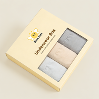 Boîtes pliantes personnalisées haut de gamme faites à la main pour sous-vêtements de bébé, emballages en papier couché pour chaussettes, réutilisables, portables, recyclables, imprimées