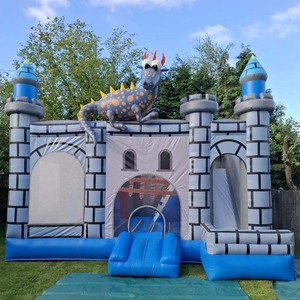 Castillo Inflable con Tobogán Temático de Dragón Medieval, Castillo Hinchable Comercial con Diseño de Caballero - Product Image 2