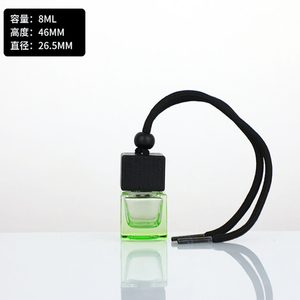 8ml Colored Car Perfume Hanging <strong>Bottle</strong> Perfume Square Glass <strong>Bottle</strong> <strong>Diffuser</strong> <strong>Bottle</strong> with Black Wood Cover - Product Image 3