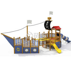 Moetry naturale parco giochi all'aperto Design personalizzato nave pirata giochi con scivolo in acciaio inox per bambini parco divertimenti - Product Image 4