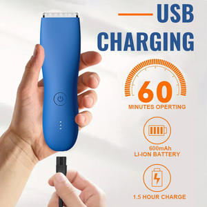 Rasoir Électrique en Céramique Personnalisé, Étanche, Rechargeable par USB, Lavable, pour Hommes, <span class=keywords><strong>Tondeuse</strong></span> Corporelle Sans Fil 60 Minutes - Product Image 5