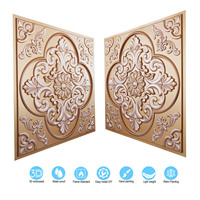 Panneaux muraux en PVC 3D gaufrés et décorés, modernes, imperméables et résistants à l'humidité pour cafés, bars, centres commerciaux, salles de bain PL88 Champagne Bronze