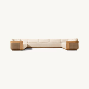 Ensemble de meubles de jardin, de luxe, pour hôtel, canapés d'extérieur en teck, ensembles de canapés en <span class=keywords><strong>rotin</strong></span>, sofa d'extérieur en osier avec table basse - Product Image 5