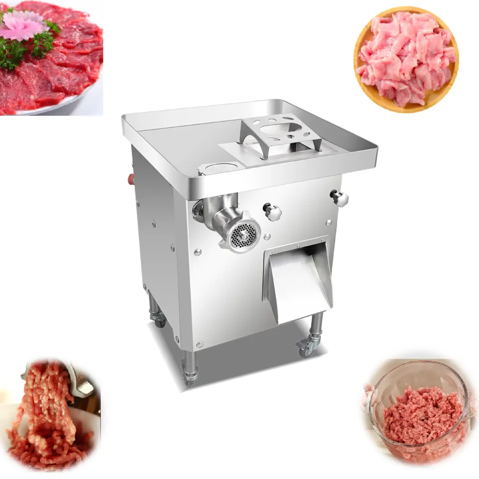 Professionele Roestvrijstalen Elektrische Automatische Zware Restaurant Industriële Worst Vleesmolen Ectrische Gehakt Machine