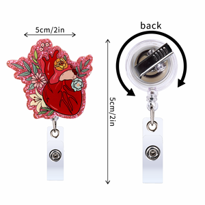 Accesorios de enfermera médica personalizados al por mayor, carrete acrílico con insignia Neuro, portatarjetas para el cuidado de la salud <span class=keywords><strong>mental</strong></span> para enfermeras - Product Image 5