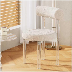 <span class=keywords><strong>Chaise</strong></span> <span class=keywords><strong>transparente</strong></span> <span class=keywords><strong>en</strong></span> acrylique moderne, chaises de salle à manger pour table à manger, <span class=keywords><strong>chaise</strong></span> d'appoint minimaliste rembourrée moderne, utilisation à domicile ou à l'hôtel - Product Image 4