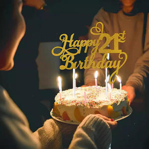 Spot Supply Gold Paper Topper para tarta de <span class=keywords><strong>feliz</strong></span> <span class=keywords><strong>cumpleaños</strong></span> Kids 10th 18th 30th Adult Cupcake Pastelería Decoración Glitter Number Cake Topper - Product Image 3