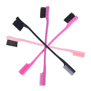 Brosse à cheveux <span class=keywords><strong>double</strong></span> face pour femmes-Poils en plastique souple | Frange, délié, sourcils, cils - Product Image 5