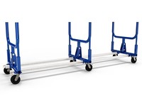 Troli Pipa Baja Tugas Berat 60" X 34" Rak Penyimpanan Saluran Mobile dengan Roda untuk Konstruksi Lapangan Kerja Pipa Listrik EMT PVC
