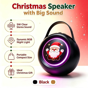 Cadeau de Noël créatif, haut-parleurs sans fil mignons, Père Noël, mini haut-parleur portable TWS, lecteur de musique <span class=keywords><strong>MP3</strong></span> - Product Image 3