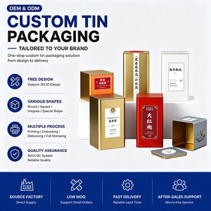 Caja de Hojalata Cuadrada de Diseño Personalizado para Alimentos y Cosméticos, Elegante Lata Metálica para Almacenamiento de Café y Chocolate, Empaque para Regalos - Product Image 1