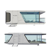 Petite maison conteneur mobile préfabriquée capsule spatiale de luxe hôtel cabine de couchage extérieure