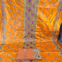 Kain Batik Bazin Brode SS74 untuk Pria, Bazin Riche Berkualitas Tinggi, Tetap Berkilau, Voile Suisse Dubai Berlapis Emas, 100% katun