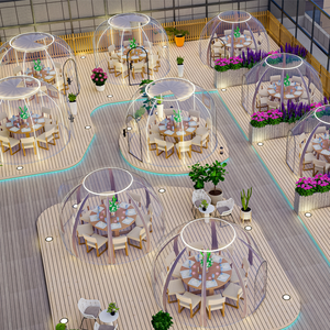 Maison en polycarbonate de luxe <span class=keywords><strong>panorama</strong></span> à 360 degrés maison à bulles extérieure dôme tente à bulles - Product Image 4