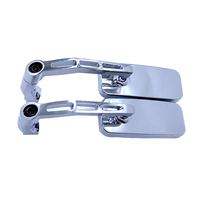 Rétroviseur de moto en alliage d'aluminium pliable et rétro, miroir latéral anti-éblouissement pour guidon de moto