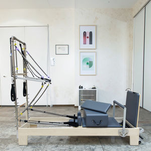 Cadre en bois de demi-trapèze personnalisé Reformer Pilates <span class=keywords><strong>Machine</strong></span> avec tour - Product Image 2