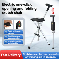 Ouverture électrique portable et canne de marche pliante en aluminium léger pour personnes âgées avec siège