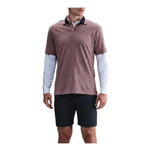 Camisas de Golf de Manga Corta para Hombre, 100% Poliéster, Tejido de Punto Estampado, Transpirables, de Secado Rápido, Resistentes a las Arrugas, Cuello Clásico, Estilo Business - Product Image 1