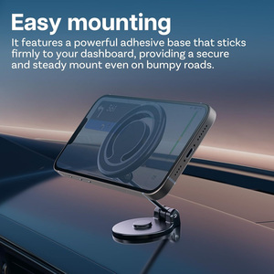 Support de téléphone magnétique pour voiture tout en métal, pliable, 360° °   Rotatif, aimants doubles, forte adsorption, pour tableau de bord - Product Image 6