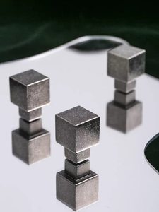 Puxadores de Armário em Latão Maciço Prata Envelhecida em Promoção: Puxadores Quadrados para Móveis e Gavetas - Product Image 5