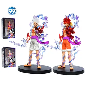 GY 21 cm meyve uyanış Anime bir pieced luffy sevinç çocuk beyaz saç PVC plastik maymun D Luffy Action figure nika dişli 5