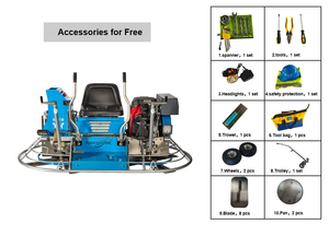 Rising Star 36in Ride on Gasolina Paleta Máquina 24HP Motor 160RPM Alta velocidad con 8 cuchillas para trabajos en concreto - Product Image 6