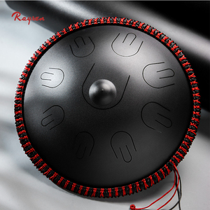 <span class=keywords><strong>Hluru</strong></span> DG9-14 14 pouces, <span class=keywords><strong>Handpan</strong></span> professionnel monocouche en cuivre et acier, Instrument de percussion à langue de cuivre, Clé Ré mineur - Product Image 3