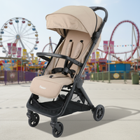 Poussette Bébé Pliante Automatique en Aluminium Léger avec Tissu Polyester, Certifiée 22KG, Chariot Pliable pour Enfants de 3 Ans, Guangdong