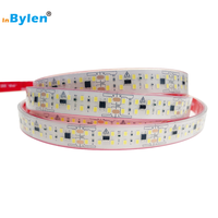 Étanche haute tension AC 220V 230V 240LED 15mm Double rangées 2835 50M sans chute de tension LED bande IP67 IP68 LED bande lumineuse