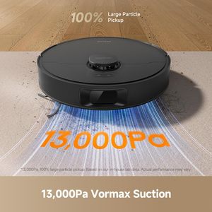 หุ่นยนต์ดูดฝุ่นถูพื้น D20 Plus แรงดูด 13,000Pa ระบบเทฝุ่นอัตโนมัติ ถุงเก็บฝุ่น 5 ลิตร ระบบนำทาง LiDAR ควบคุมผ่านแอพและเสียง สำหรับพื้นแข็งและโรงรถ - Product Image 3