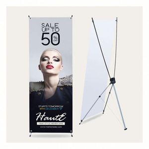 Soportes Personalizados para Pancartas X-Banner, Soporte de Exhibición para Pancartas Promocionales, Publicidad Reforzada, Impresión Digital CMYK Ajustable - Product Image 1