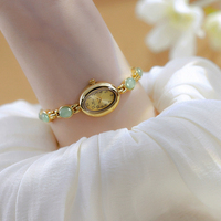 Reloj De pulsera analógico De cuarzo De lujo para Mujer, pulseras De oro, banda De cuero, estilo deportivo antiguo, Reloj De Mujer para niñas