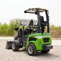 EVERUN 0,5-1,5T Elektrischer Mini-Radlader Batteriebetriebener Knickgelenkter Kompaktlader |   Elektro-Radlader Hoflader für Landwirtschaft und Garten