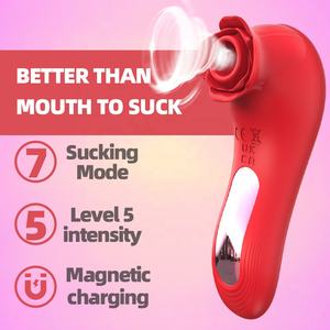 Vagina-Sauger Rosen-<span class=keywords><strong>Vibrator</strong></span> Nippel-Sauger Orale Klitoris-Vagina-Stimulation Leistungsstarker Weiblicher Masturbator Sexspielzeug Erotik-Artikel - Product Image 3