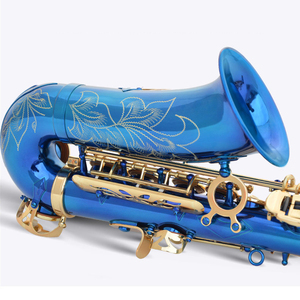 <span class=keywords><strong>Saxophone</strong></span> alto Mi bémol bleu personnalisé, design sur mesure, instrument à gravure <span class=keywords><strong>antique</strong></span>, vente en gros d'usine - Product Image 6
