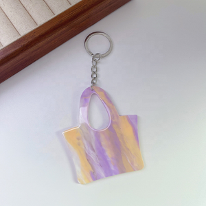 Nuevo Llavero Creativo de Acrílico con Textura de Mármol Retro Simple, Llavero de Plástico para Bolso - Product Image 4
