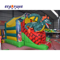 Videur gonflable Dragon Maison gonflable pour tout-petits avec toboggan Combo Château gonflable Dragon Château de saut gonflable avec toboggan