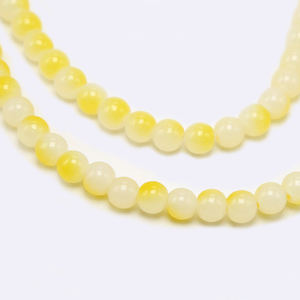 Bestone cuentas sueltas Diy joyería 6mm cuentas de vidrio redondas amarillas DIY cuentas sueltas para la fabricación de joyas - Product Image 6