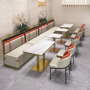Restaurante moderno USO COMERCIAL mesa de cafetería 4 personas mesa de cafetería y silla - Product Image 1