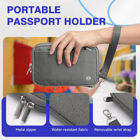 Portefeuille pour documents résistant à l'eau RFID pour cartes Grand organisateur de voyage Peut contenir jusqu'à 6 passeports Porte-passeport familial pour 5