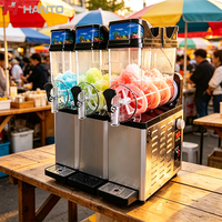 Machine à slush en acier inoxydable, machine à slushie commerciale pour boissons glacées, répondant aux besoins de production de boissons froides en grande quantité