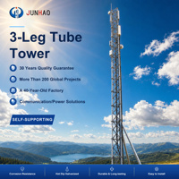 Menara Antena Komunikasi Self Supporting dari Pipa Baja Galvanis 3/4 Kaki untuk Saluran Transmisi Daya Jaringan Telekomunikasi
