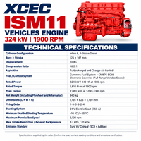 Moteur diesel à refroidissement par eau à 6 cylindres d'origine Cumins ISM11 ISM11E5 440400HP Euro V SCR pour camion