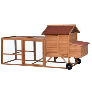 Shaw Ye ไม้ไก่ Coop บ้านสัตว์เลี้ยงบ้านเม็กซิโกกรงไก่ชุบสังกะสีสําหรับไก่ - Product Image 6