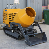 Mini-dumper sur chenilles MD750, capacité 750 kg, benne hydraulique, réservoir 0,3 m³, chenilles 180 mm, vitesse de déplacement 5 km/h, capacité de montée 20 degrés